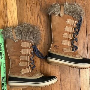 Sorel Brown and Black Fur-Lined Winter Boots